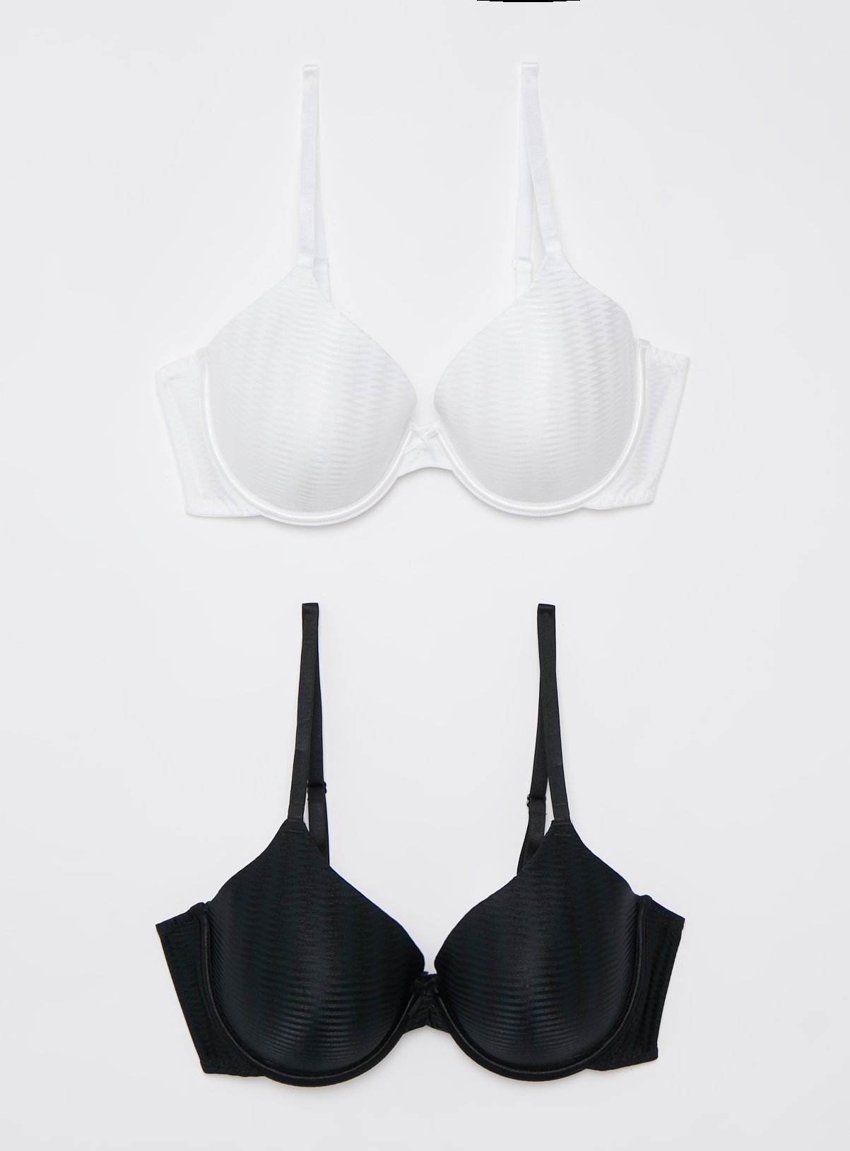 Mono Jacquard Zig Zag Full Cup T-Shirt Bra 2 Pack 34F - Image 1 thumbnail